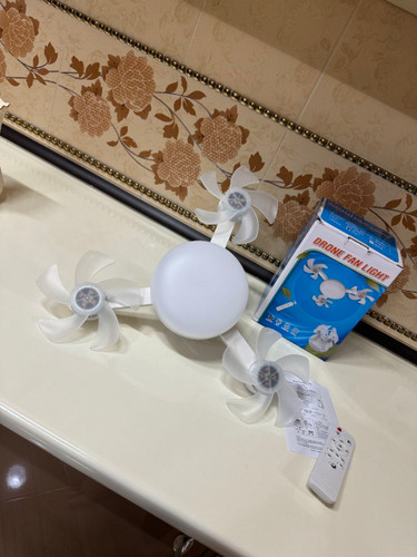 پنکه / فن سقفی چراغ دار LED با ریموت کنترل