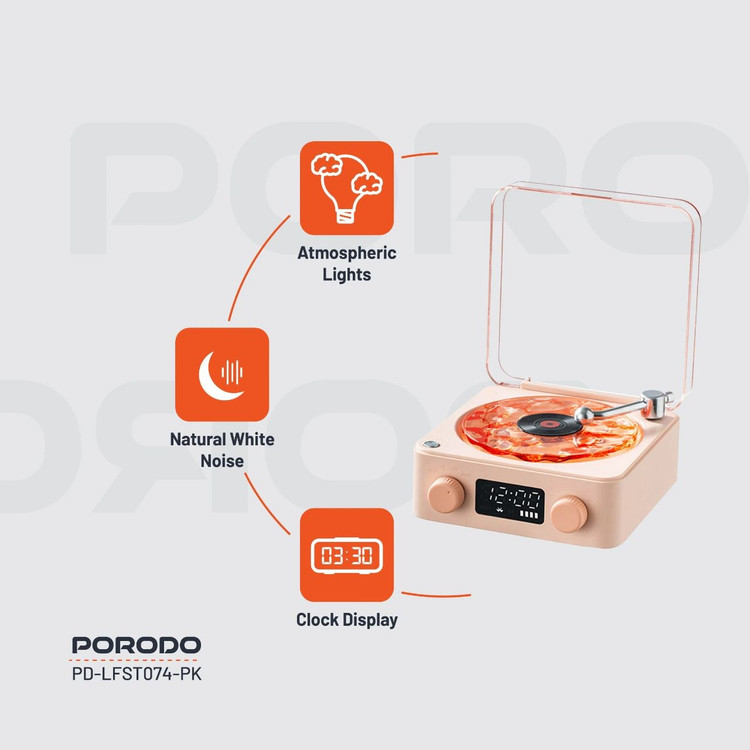 اسپیکر بلوتوثی طرح گرامافون porodo