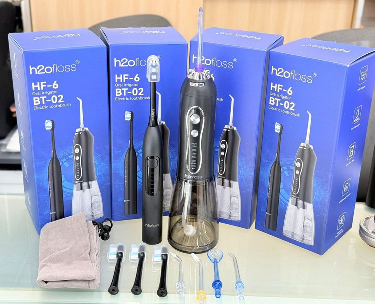 واتر جت و مسواک برقی H2ofloss مدل HF-6 BT-02 پک کامل