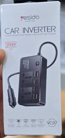 اینورتر خودرو Yesido مدل VC07 200W - مشکی