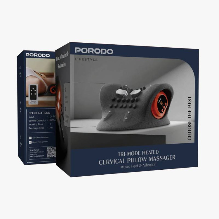 ماساژور بالش گردنی گرمشونده Porodo مدل STBZ02 | آرامش گردن و شانهها در خانه، محل کار و سفر