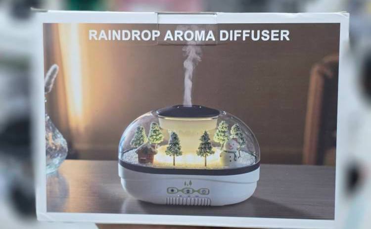 دستگاه بخور سرد و دیفیوزر معطرکننده (Raindrop Aroma Diffuser) با طرح مینیاتوری زمستانی 🏠☃️