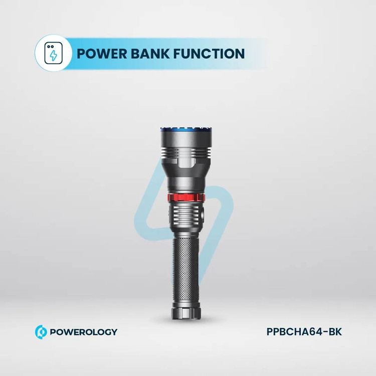 چراغ قوه حرفهای و چندمنظوره از برند پاورولوژی مدل PPBCHA64-BK