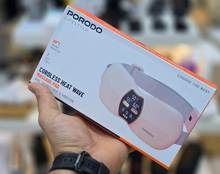 ماساژور تسکین درد قاعدگی برند Porodo ، گرم کننده کمر و شکم برند پورودو ، ماساژور+ گرم کننده کمر و شکم ، کمربند قاعدگی pms