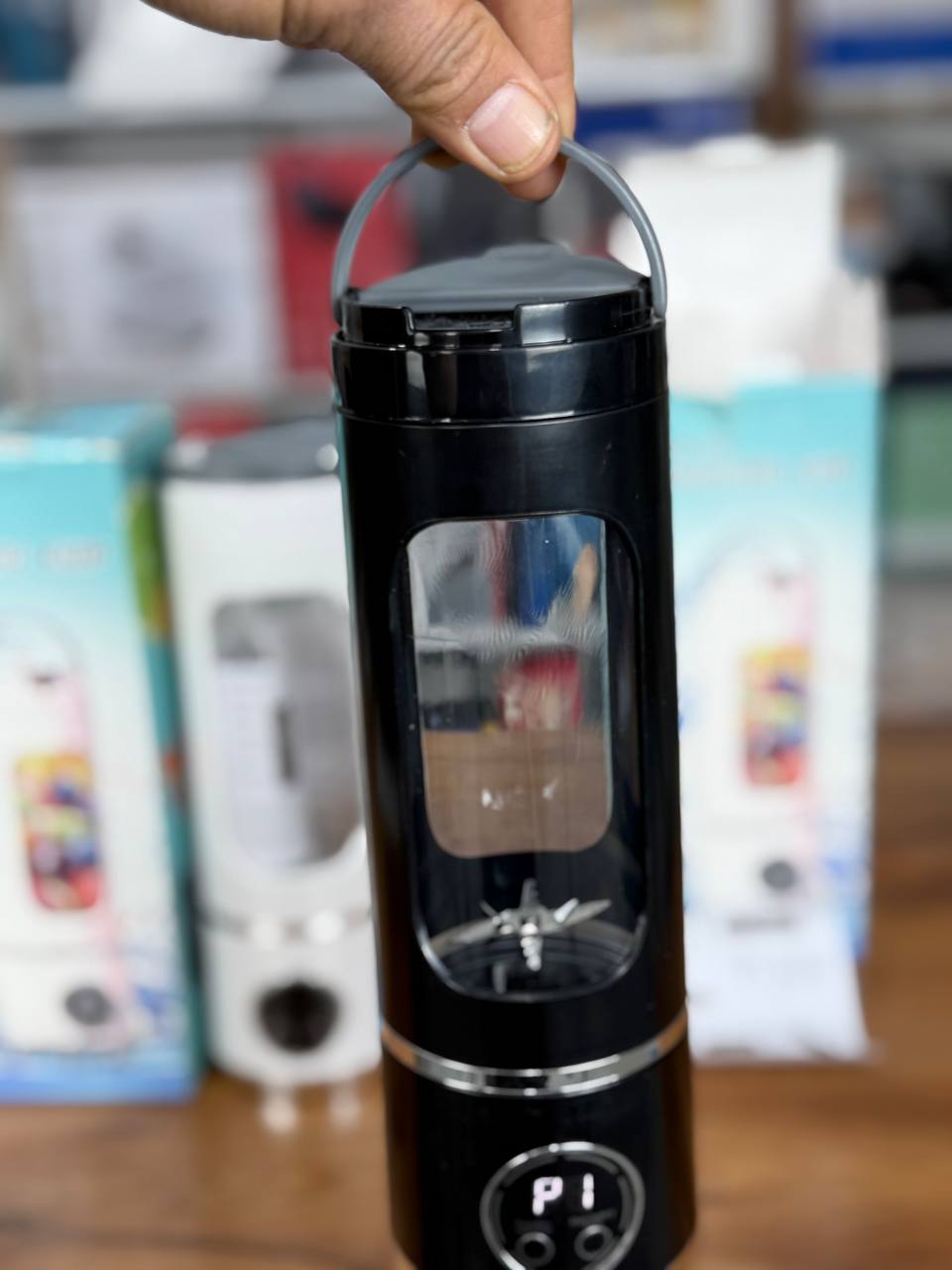 اسموتی‌ساز شارژی مدل HP‑118 | 10 تیغه توربوشارژ | سه‌حالته | قابل‌حمل