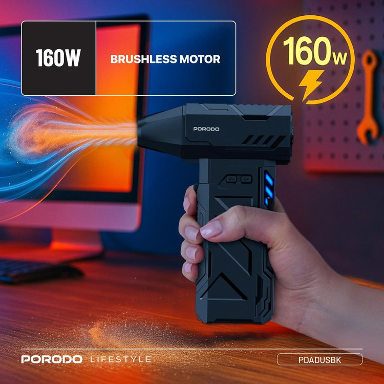 جت فن شارژی و قابل حمل Porodo TurboBlast مدل PDADUS 