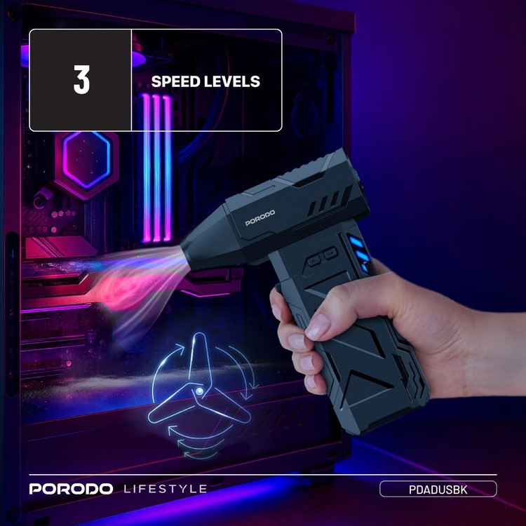 جت فن شارژی و قابل حمل Porodo TurboBlast مدل PDADUS 