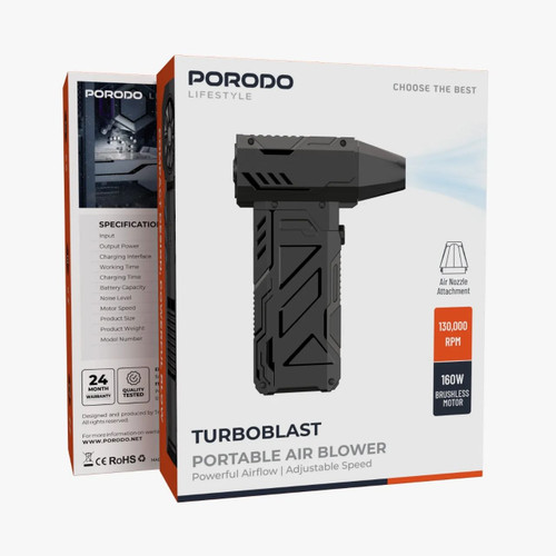 جت فن شارژی و قابل حمل Porodo TurboBlast مدل PDADUS 