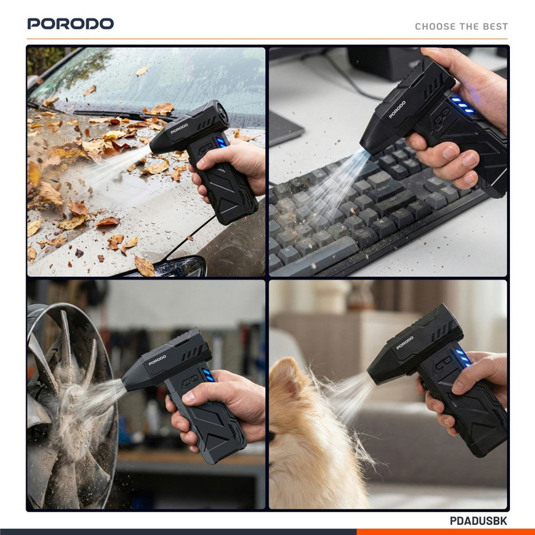 جت فن شارژی و قابل حمل Porodo TurboBlast مدل PDADUS 