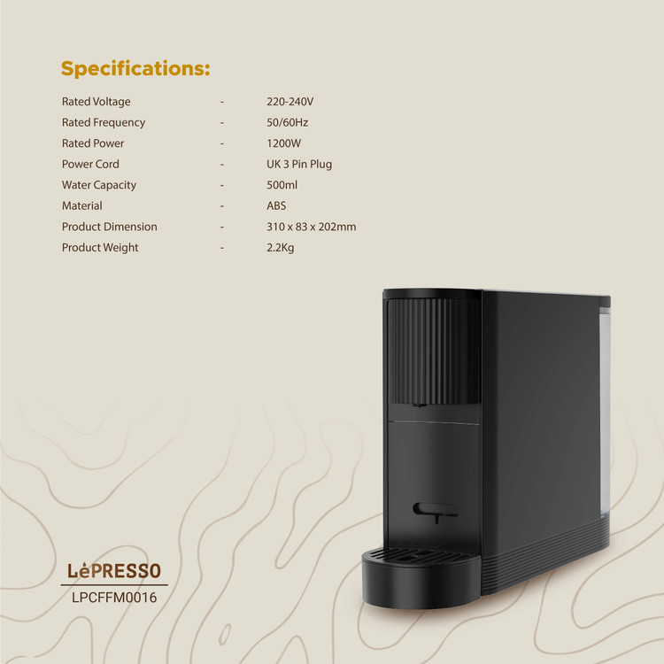 دستگاه اسپرسوساز کپسولی برند LePRESSO مدل LPCFFM0016